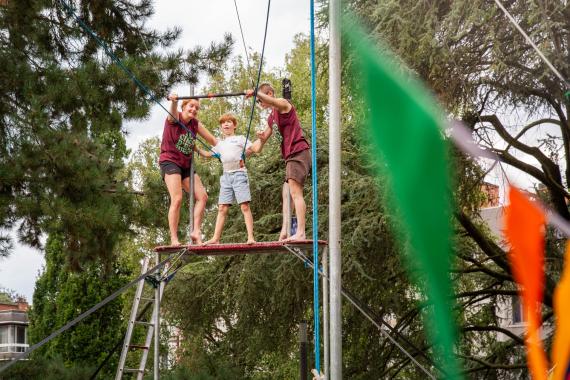 Kinderen op platform